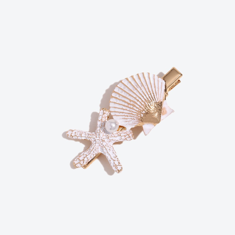 "Seashell & Starfish Hair Clips – Handmade Ocean-Inspired Accessories | APieceOfArt.Store"