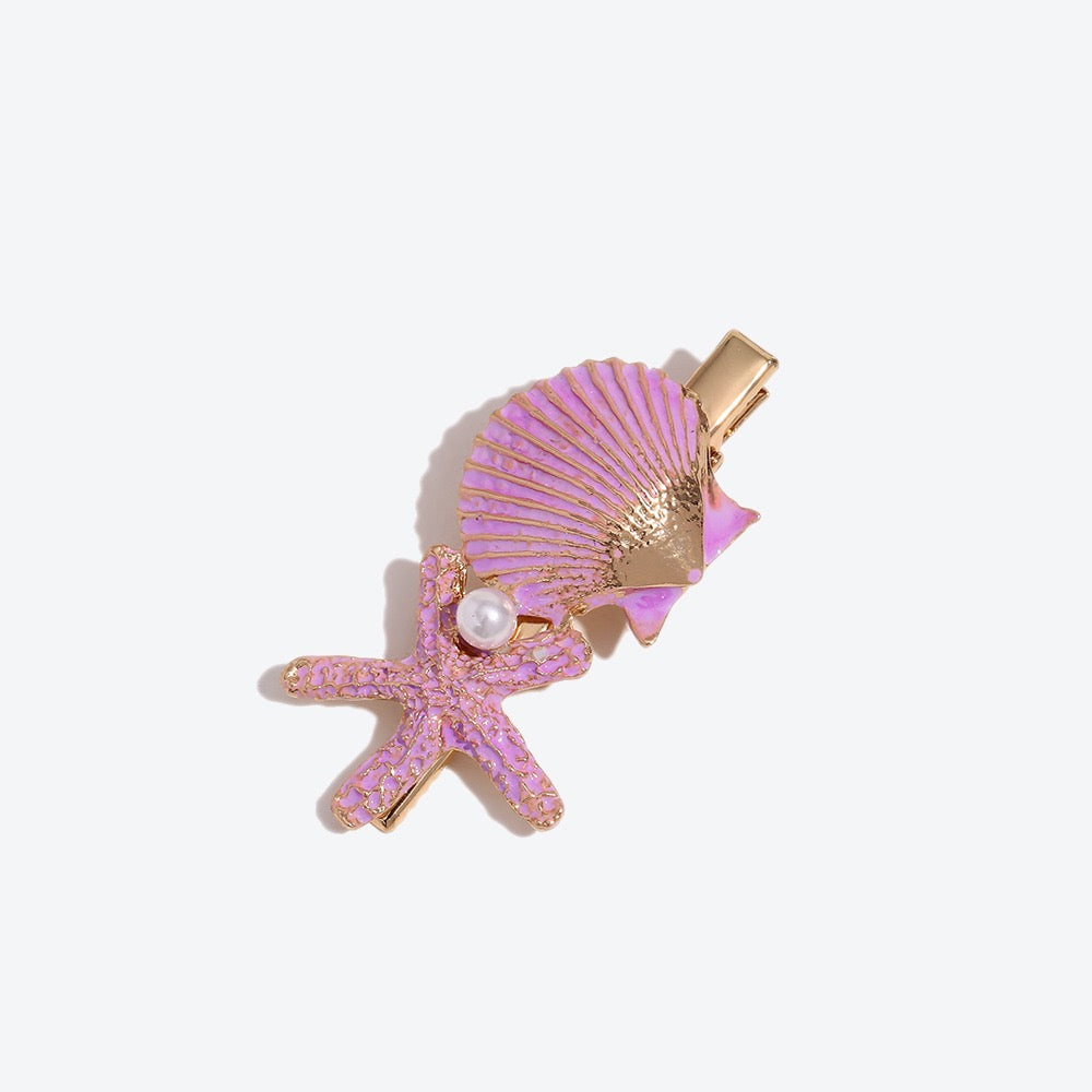 "Seashell & Starfish Hair Clips – Handmade Ocean-Inspired Accessories | APieceOfArt.Store"